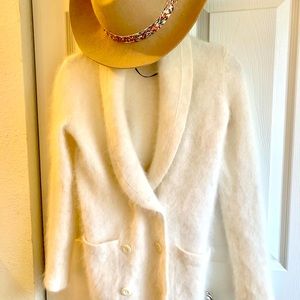 Angora Chic, Cozy, Romantic pure white sweater!❤️